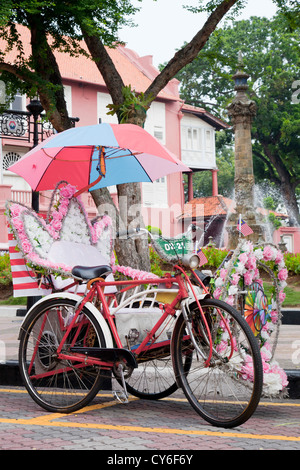 Bicycle rickshaw in Malacca, Malaysia Stock Photo