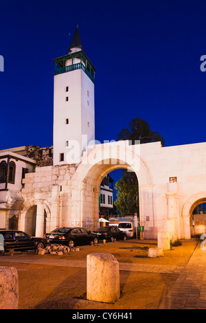 Bab ash-Sharqi Roman gate at the east end of the Via Recta or Straight st and the Christian quarter in the Old City of Damascus Stock Photo