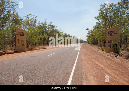 Unsealed Corrugated road in the Northern Territory, Australia Stock Photo