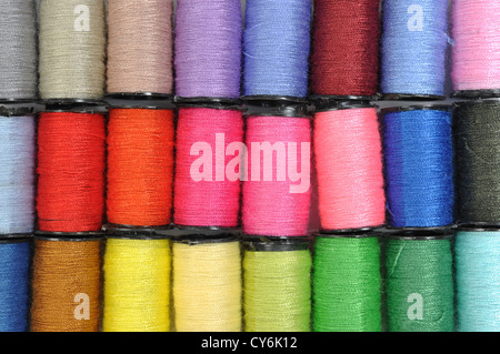 Color threads background Stock Photo