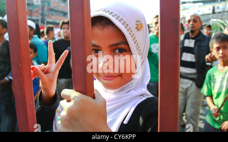 Filipino Muslim peace rally Stock Photo