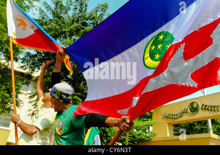 Filipino Muslim peace rally Stock Photo