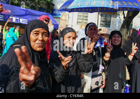 Filipino Muslim peace rally Stock Photo