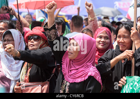 Filipino Muslim peace rally Stock Photo