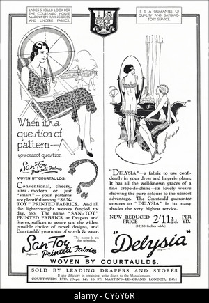 Original 1930s vintage print advertisement from English consumer