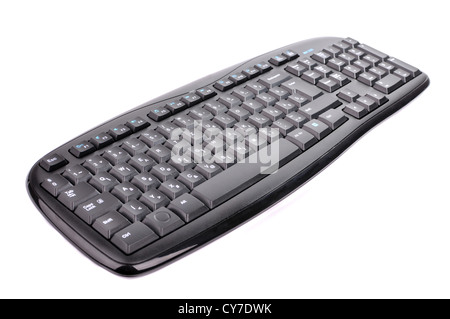 Black Wireless Computer Keyboard Isolated On White Stock Photo