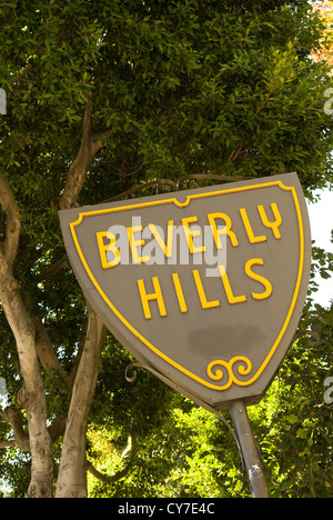 Beverly Hills city limits sign, Los Angeles, California, USA Stock ...