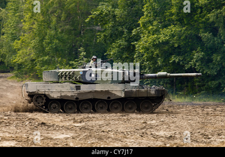 Leopard 2 A4 main battle tank of the Finnish Army. Stock Photo