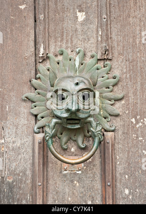 DURHAM CATHEDRAL, Durham. The famous Sanctuary door knocker on the ...