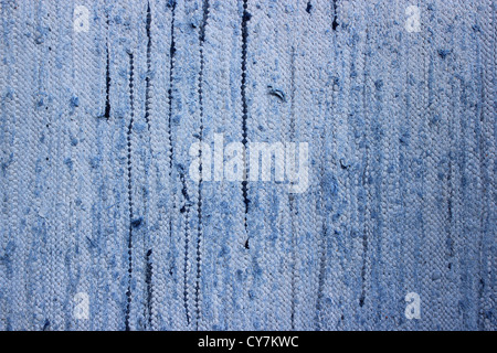 Texture of blue floor rug Stock Photo