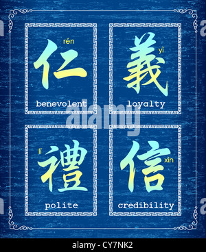 Chinese character symbol about morality Stock Photo