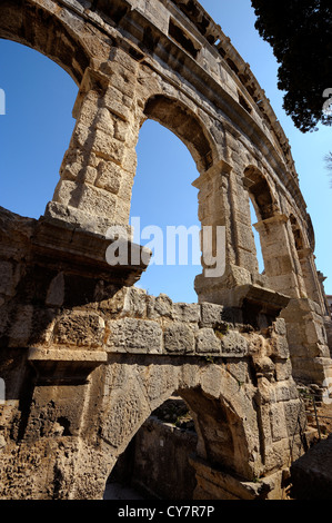 Pula in an ancient town on the croatian coast Stock Photo