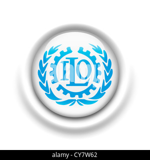 ILO / International Labour Organization logo symbol flag Stock Photo