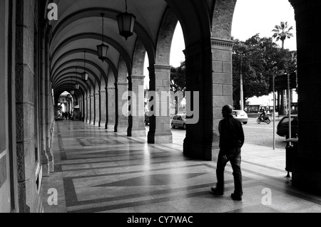 Via Roma Cagliari Italy Stock Photo