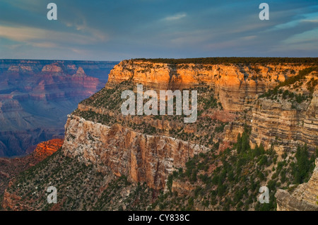 Sunset on the South Rim near Grand Canyon Village, Grand Canyon National Park, Arizona Stock Photo