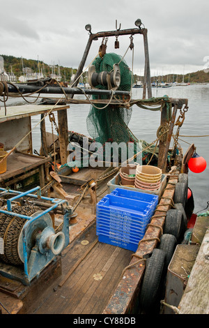 Fishing boat in Tarbert harbour, Scotland Stock Photo