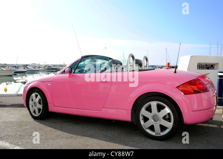 Pink Audi TT Roadster Stock Photo