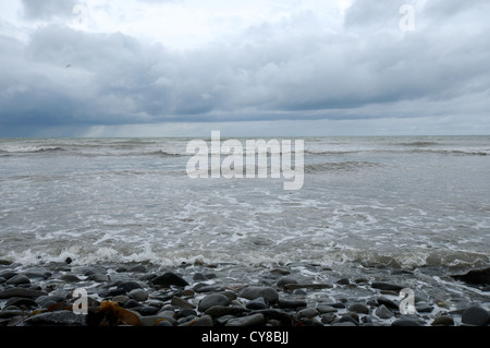 North Beach Houses  off  Tabernacle Street in Aberaeron,  Ceredigion, Wales, UK Stock Photo