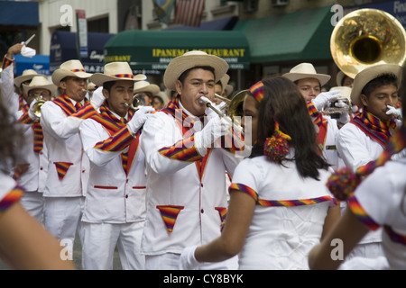 Hispanic Day Parade, New York City. Guatemala was well represented with dancers and musicians at the parade. Stock Photo