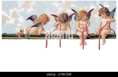 Angels Ribbons Stock Photo