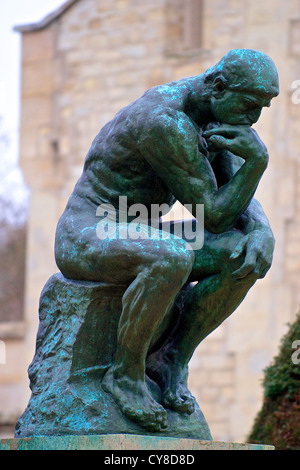 Le Penseur in the garden at the August Rodin museum in Paris Stock Photo