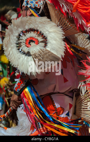 Chumash indian regalia. Grass dance. Stock Photo