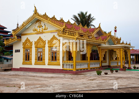 Myanmar, Burma. Alodaw Pauk Pagoda, Nampan Village, Inle Lake, Shan State. Stock Photo