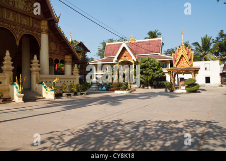 Part of the Buddhist Temple Wat Xieng Nyeun in Vientiane, Laos Stock Photo