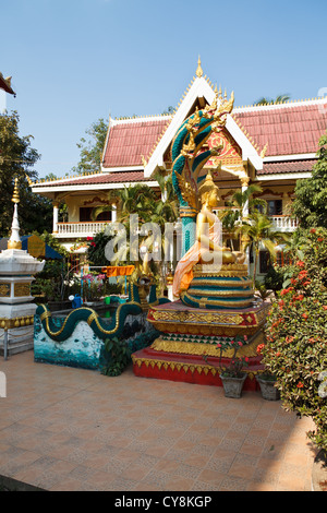 Part of the Buddhist Temple Wat Xieng Nyeun in Vientiane, Laos Stock Photo