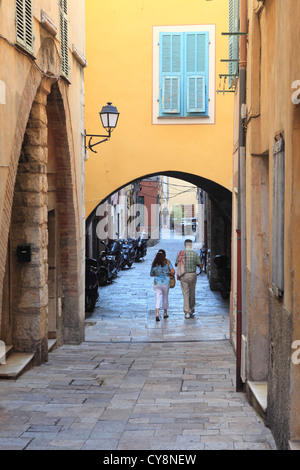 The colorful fishing village of Villefranche sur mer Stock Photo