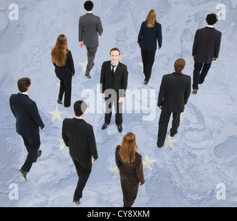 Nonconformist businessman distinguishes himself from associates Stock Photo