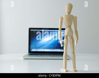 Man and technology. Stock Photo