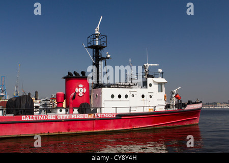 Baltimore City Fire Department Fire Boat No.1 Stock Photo