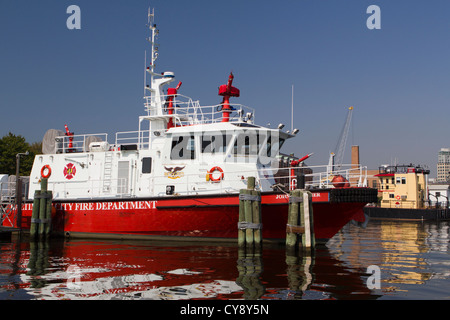 Baltimore City Fire Department Medical Emergency Boat Stock Photo