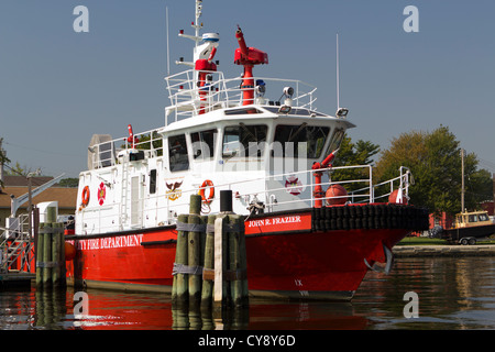 Baltimore City Fire Department Medical Emergency Boat Stock Photo