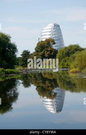 The National Space Center reflected in the canal, Leicestershire England UK Stock Photo