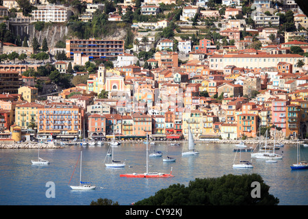 The colorful fishing village of Villefranche sur mer Stock Photo