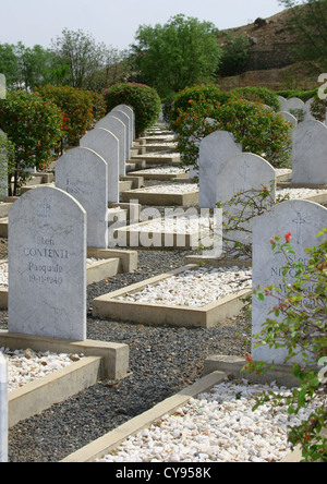 Italian War Cemetery In Keren, Eritrea Stock Photo