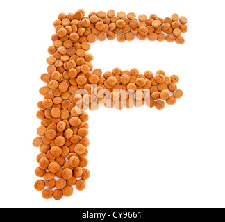 Letter made out of pepernoten Stock Photo