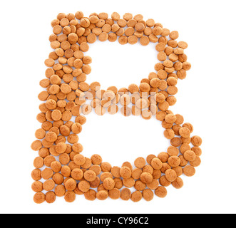 Letter made out of pepernoten Stock Photo