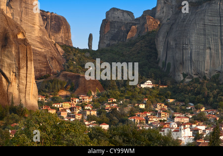 Hanging monasteries area at Meteora of Kalampaka in Greece. Stock Photo