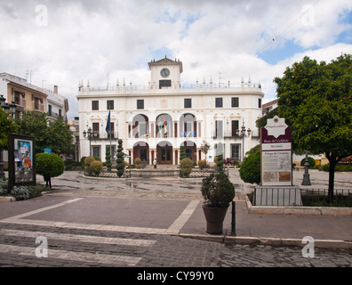 Town hall and square in Priego de Cordoba in Andalusia Spain, a town with many baroque churches and attractions Stock Photo