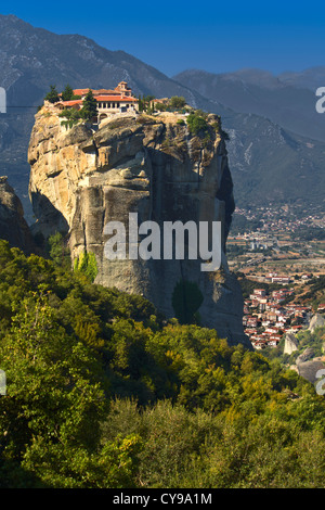 Hanging monasteries area at Meteora of Kalampaka in Greece. Stock Photo