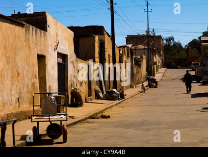Old Italian Colonial Quarter In Asmara, Eritrea Stock Photo