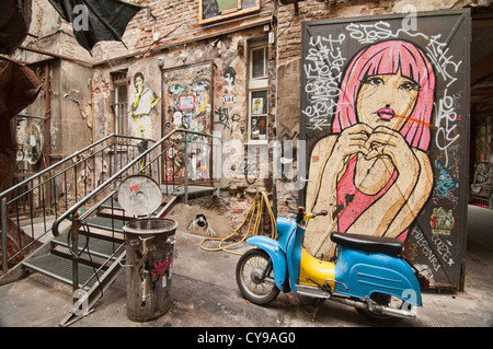 street art, a thriving alternative subculture in Berlin, Germany Stock Photo