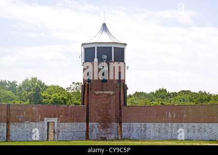 Guard tower at the former Washington DC Department of Corrections Maximum Security Prison facility located in Lorton VA Stock Photo