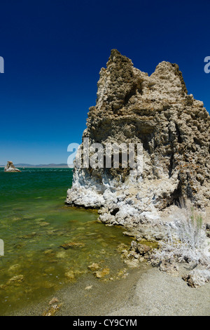 Mono Lake, South Tufa. Tufa rock formations created by underwater springs before the water level in the lake fell. Stock Photo