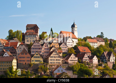 VIEW OF ALTENSTEIG, NORTHERN BLACK FOREST, BADEN-WUERTTEMBERG, GERMANY Stock Photo
