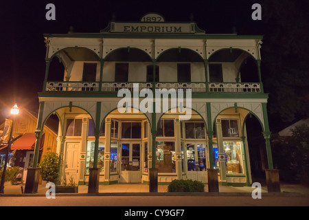 Jamestown, California - historic goldrush township near the 'motherlode' mines. The 1892 Emporium. Stock Photo