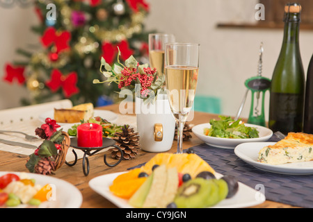 Table for Christmas Party Stock Photo